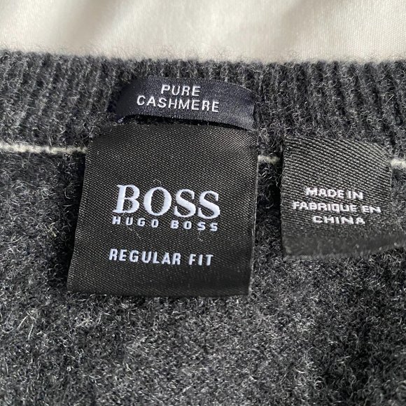 Hugo Boss Mens Sweater 100% Pure Cashmere Size L - Picture 2 of 2